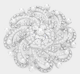Pearl and Bling Brooch